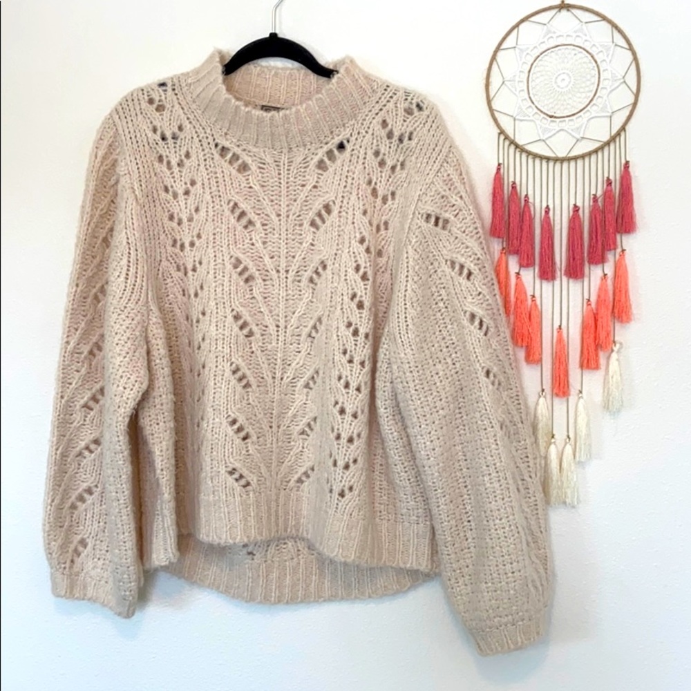 J.Crew Point Sur Cream Alpaca blend Sweater